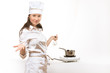Beautiful cooking woman