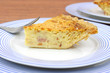 Close view quiche lorraine