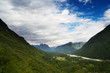 Mountain landscape with green forest at Bovec, Slovenia Mountain landscape with green forest at Bovec, Slovenia