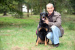 Man with his dog