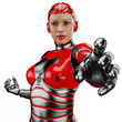 woman robot close up