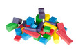 Set of wooden toys of blocks