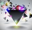 Vector: Black Pyramid 3D Illustration. Black Pyramid 3D Illustration.