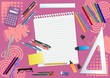 School fucsia background