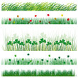 Set grass and leaves Set grass and leaves