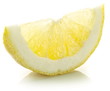 Lemon slice on a white background.
