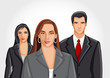 Template with a group of business and office people