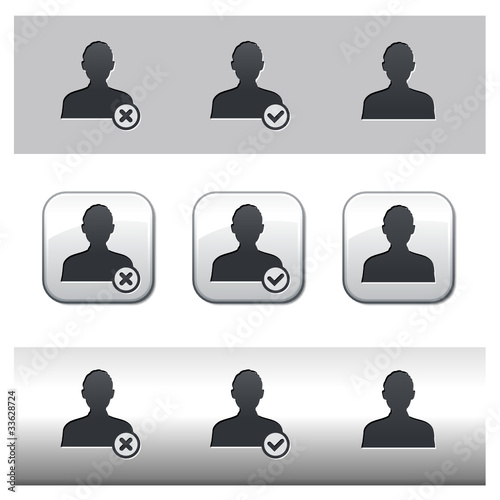 Vektor: Icônes utilisateur homme Icônes utilisateur homme