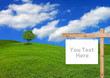 Blank Sign Post with Country Backdrop