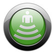Green Metallic Orb Button "Amphitheater"