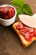 Wild strawberry jam with toast