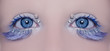 Blue eye macro closeup winter makeup jewels diamonds Blue eye macro closeup winter makeup jewels diamonds