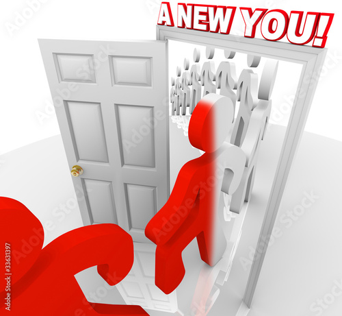 Illustration: A New You - Walk Through the Doorway of Self Improvement A New You - Walk Through the Doorway of Self Improvement