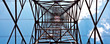 electricity tower with blue sky electricity tower with blue sky