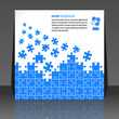Puzzle pieces vector design flyer design