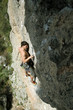 Climbing.