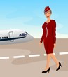 beautiful stewardess at the airport beautiful stewardess at the airport