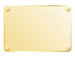 Plaque en or boulonnée