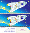 Find the differences puzzle - space, rocket, Earth and stars