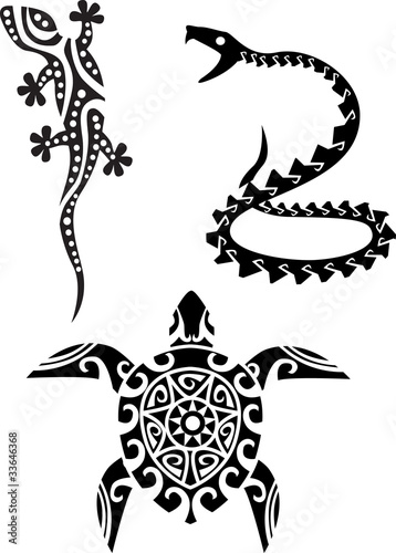Vector: Reptile tribal tattoo Reptile tribal tattoo