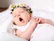 Foto: Portrait of a yawning baby girl Portrait of a yawning baby girl