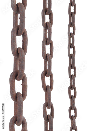 Photo: rusty metal chain isolated on white rusty metal chain isolated on white