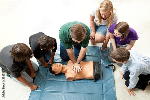 Photo: Group of Teens Take CPR Class Group of Teens Take CPR Class