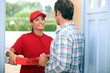 portrait of a delivery girl