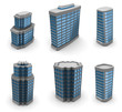 city buildings set