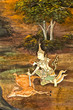 Art thai painting on wall in temple Art thai painting on wall in temple