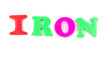 iron written in child's fridge magnets on white