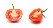 Tomato slice isolated on white