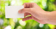 hand holding a card