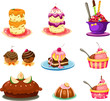 Set of dessert