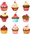 Set of cupcake