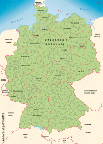 Vektor: Deutschland Landkreise Deutschland Landkreise