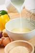 raw ingredients to make an omelet
