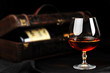 glass of cognac glass of cognac
