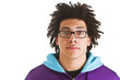 Photo: Teenager with crazy hair isolated Teenager with crazy hair isolated