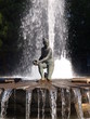 Fountain in Plaza de Espana, Madrid, Spain.
