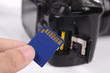Photo: Flash card and camera Flash card and camera