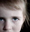 Little Girl Crying with Tears Little Girl Crying with Tears