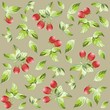 Seamless  background. Illustration  raspberries.