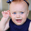 baby girl crying from ear ache