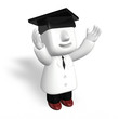 3d medical doctor standing with his hand up 3d medical doctor standing with his hand up