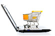 Foto: Warenkorb und Tastatur. Online Shopping Warenkorb und Tastatur. Online Shopping