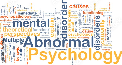 Illustration: Abnormal psychology background concept Abnormal psychology background concept