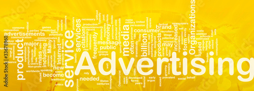 Illustration: Advertising word cloud Advertising word cloud