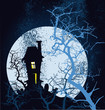 Happy Halloween grunge poster