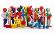 European Union. People in color of national flag. European Union. People in color of national flag.